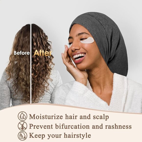 Silk Dreadlock Cap Large Hair Cover Sleep Bonnet for Women & Men